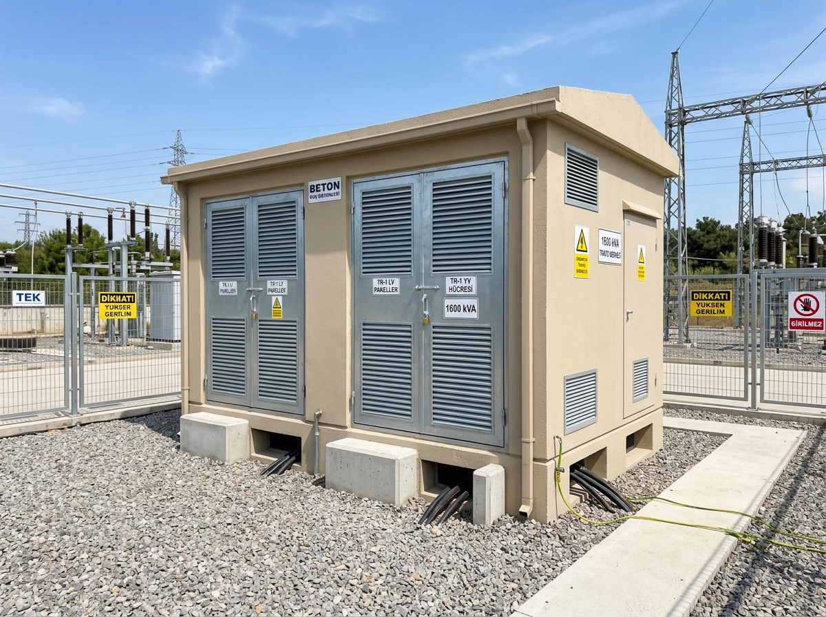 Monoblok Beton Trafo Köşkü (1600 kVA Kapasiteli)